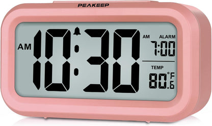 Night Light Digital Alarm Clock Battery Operated Indoor Temperature