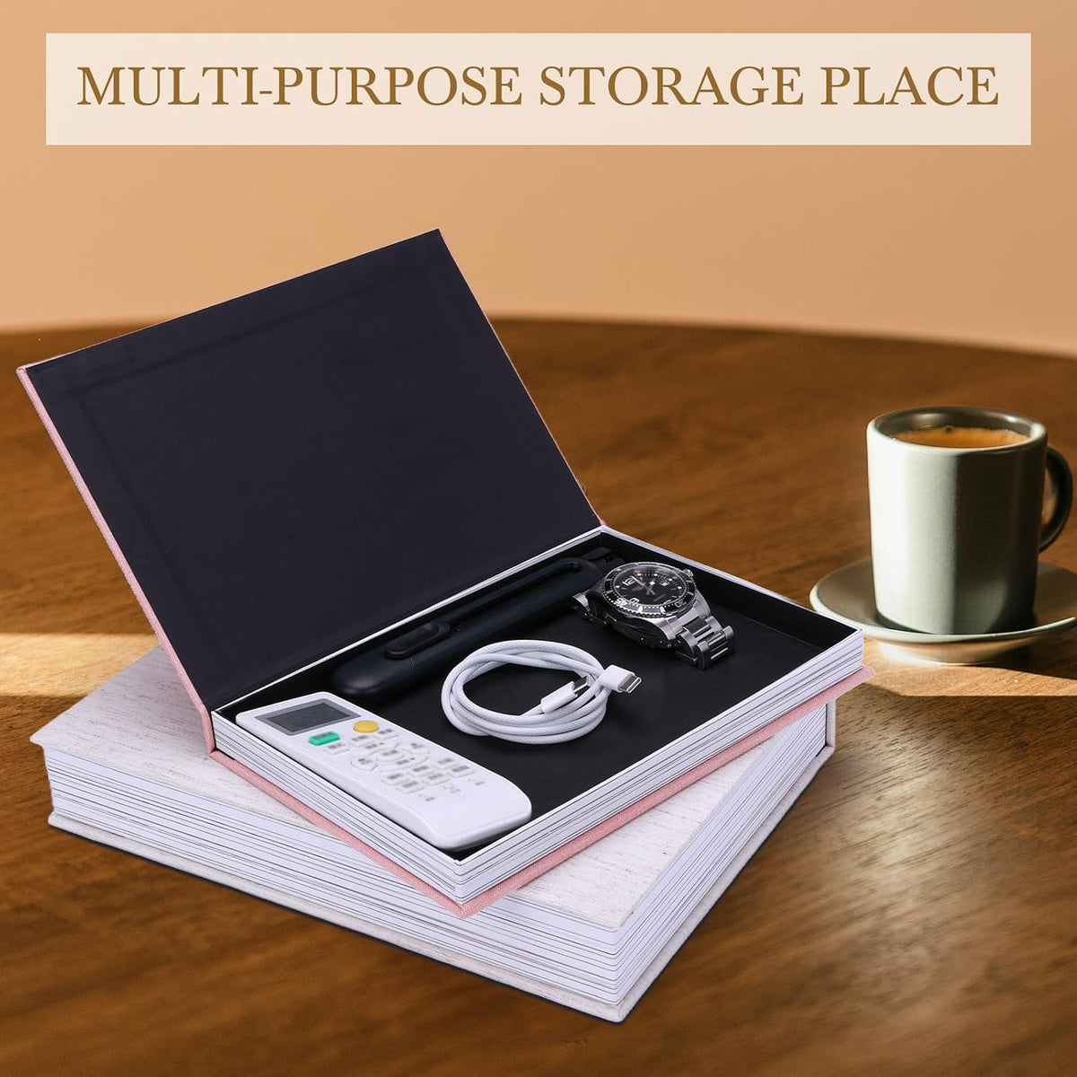 3 Pack Linen Decorative Books for Home Decor Coffee Table Book Boxes