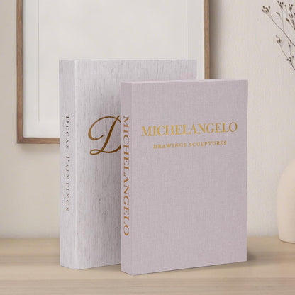 3 Pack Linen Decorative Books for Home Decor Coffee Table Book Boxes