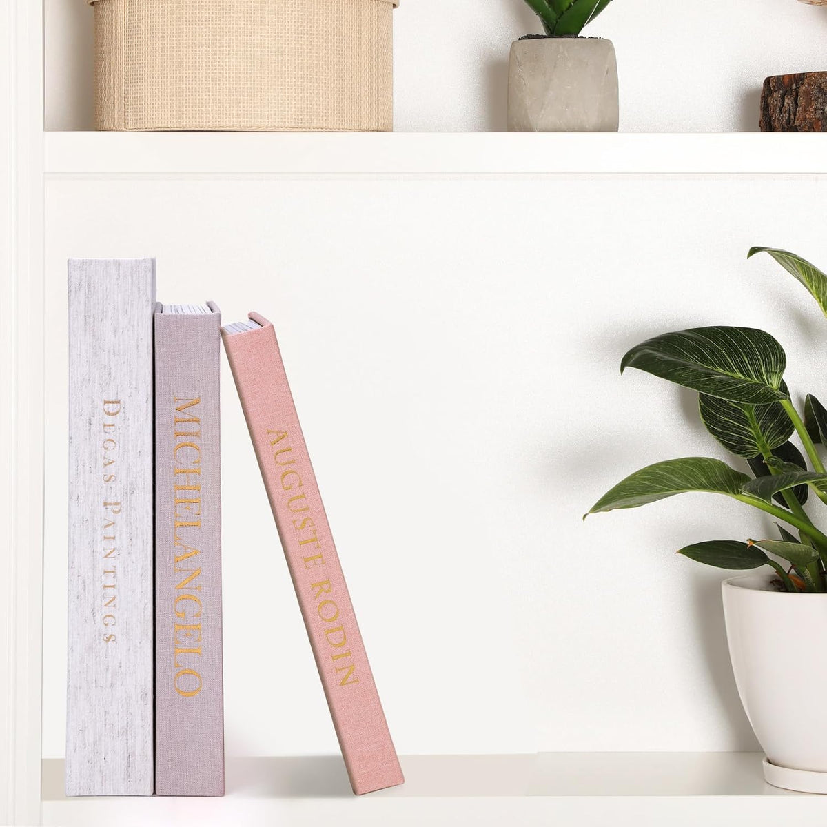 3 Pack Linen Decorative Books for Home Decor Coffee Table Book Boxes