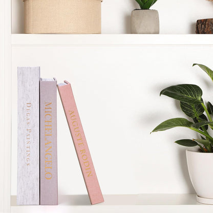3 Pack Linen Decorative Books for Home Decor Coffee Table Book Boxes