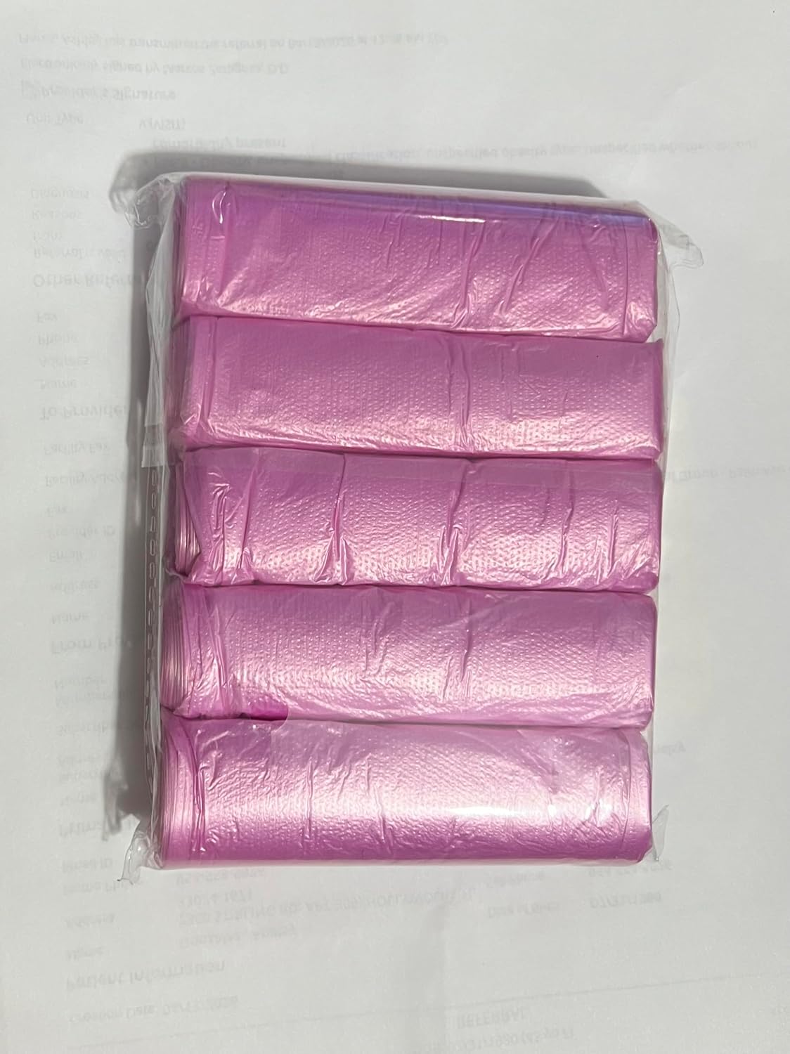 Small Trash Bags 200 Count-Disposable Garbage Bags,Strong Leak Resistant, Pink y Green,Multi Purpose for Bathroom,Office and Home