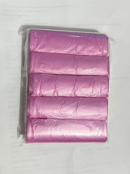 Small Trash Bags 200 Count-Disposable Garbage Bags,Strong Leak Resistant, Pink y Green,Multi Purpose for Bathroom,Office and Home