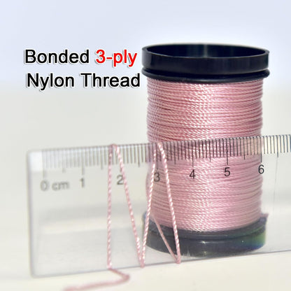 30 Yards Heavy Duty Extra Strong Upholstery Nylon Sewing Thread for Machine, Home, Hand, Craft, and Denim Leather，Color：Pink
