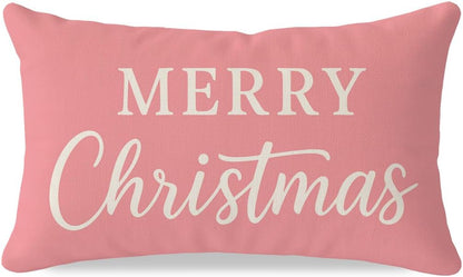 Christmas Pillow Covers 12x20 Inch, Blush Pink