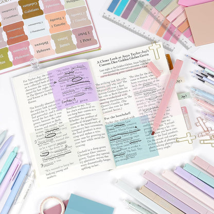 Bible Journaling Kit, 76PCS Bible Study Supplies with Case for Women