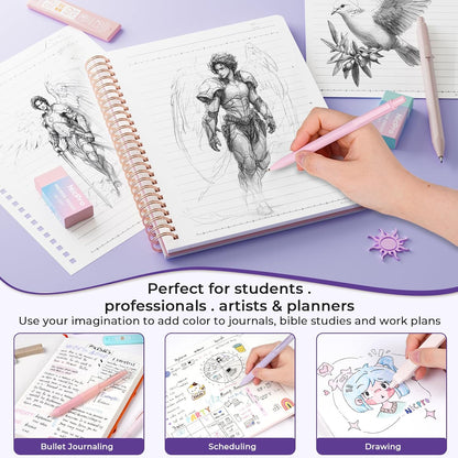 Bible Journaling Kit, 76PCS Bible Study Supplies with Case for Women