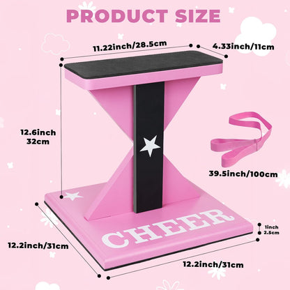 Cheer Flyer Stunt Training Stand with Non-Slip Pads & Flexibility Band