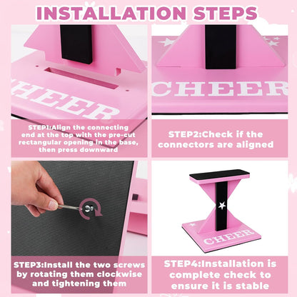 Cheer Flyer Stunt Training Stand with Non-Slip Pads & Flexibility Band
