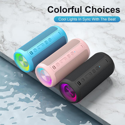 Wireless Portable Bluetooth Speaker, IPX7 Waterproof, Gift - Pink