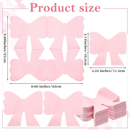 Crtiin 100 Pcs Pink Bow Napkins 2 Ply Folded Bowknot Shaped Coquette Bow Napkins for Valentines Galentine Coquette Wedding Bachelorette Bridal Engagement Baby Shower Party Supplies