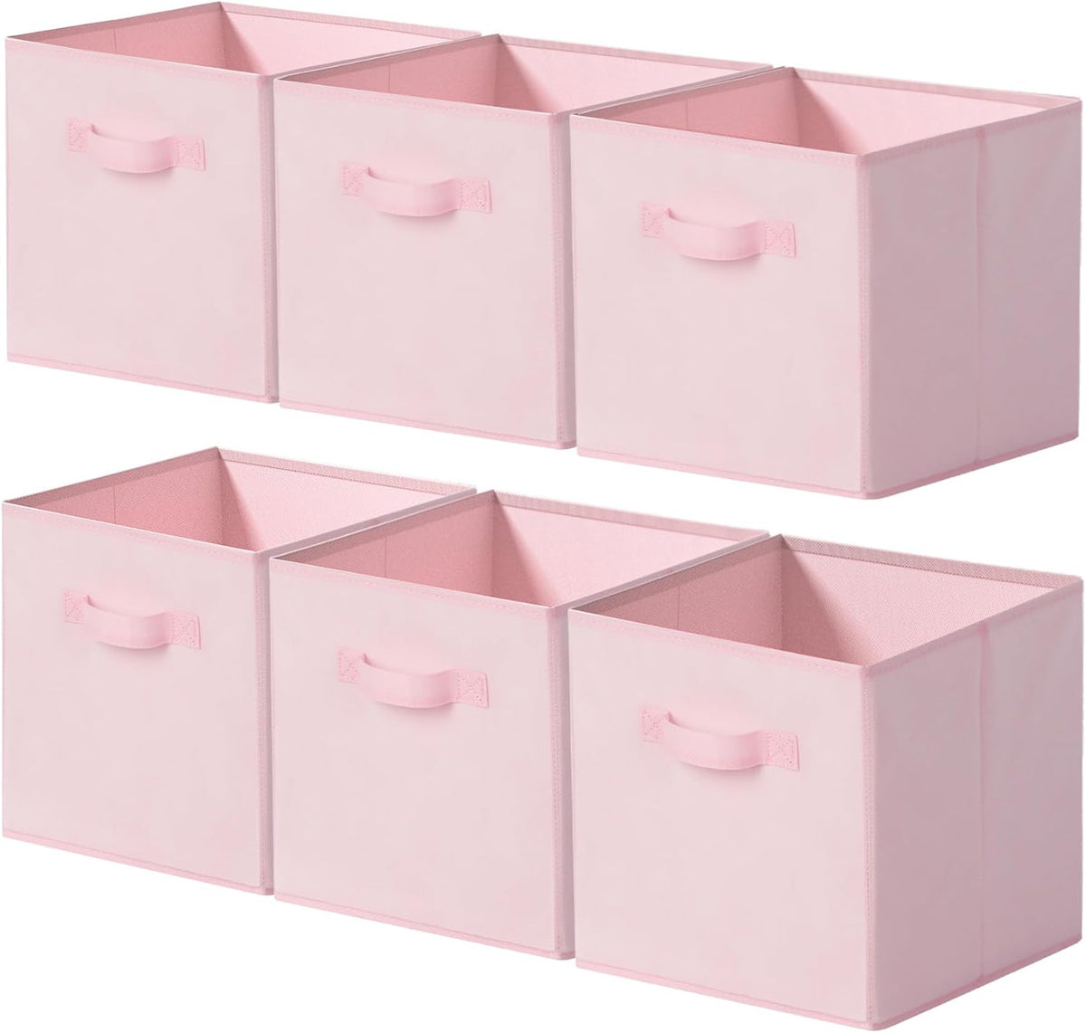 6-Pack 11x11 Storage Cubes, Cube Storage Organizer, Pink