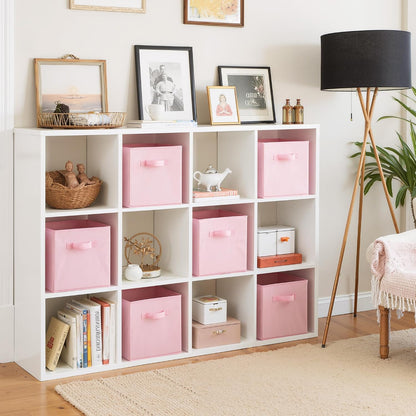 6-Pack 11x11 Storage Cubes, Cube Storage Organizer, Pink