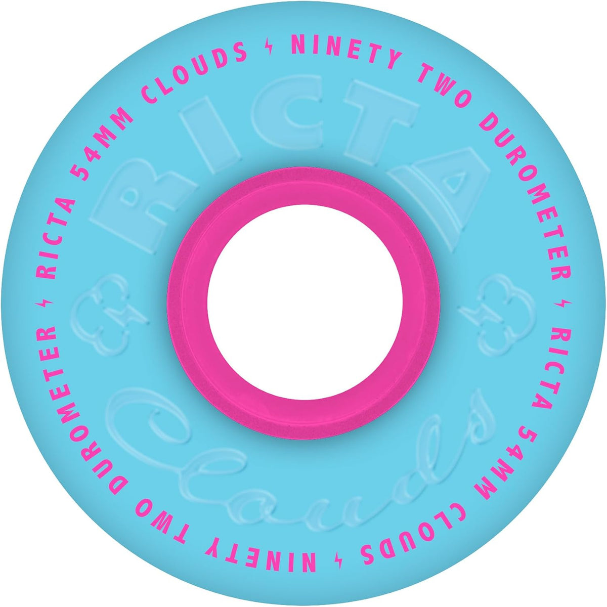 RICTA 54mm Clouds Blue Pink 92a Skateboard Wheels