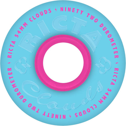 RICTA 54mm Clouds Blue Pink 92a Skateboard Wheels