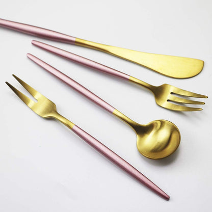 18/10 Stainless Steel Butter Knife, Set of 6, Butter Spreader,Serve Your Butter, Breakfast Spreads,Cheese and Condiments. Dishwasher Safe (Pink gold)