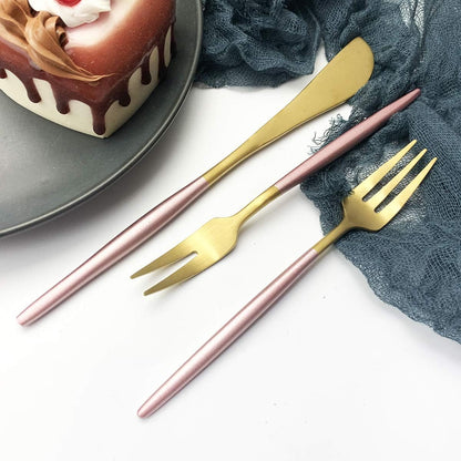18/10 Stainless Steel Butter Knife, Set of 6, Butter Spreader,Serve Your Butter, Breakfast Spreads,Cheese and Condiments. Dishwasher Safe (Pink gold)