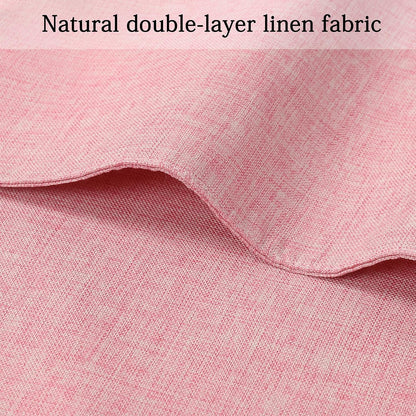 Set of 6 Faux Linen Placemats, Heat-Resistant & Easy-to-Clean,13"x19"for Dining Table, Kitchen, Holiday Meals (Pink)