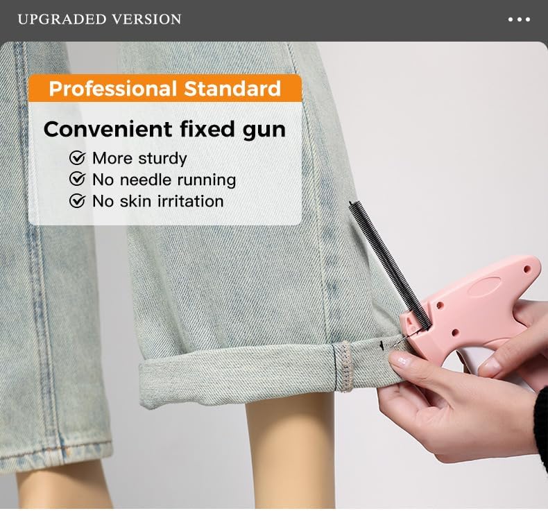 Portable Handheld Stitch Gun for Clothes, Pink