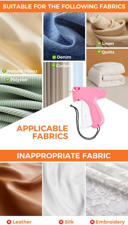 Portable Handheld Stitch Gun for Clothes, Pink