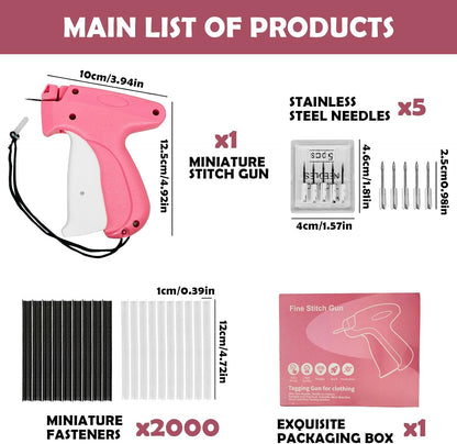 Portable Handheld Stitch Gun for Clothes, Pink