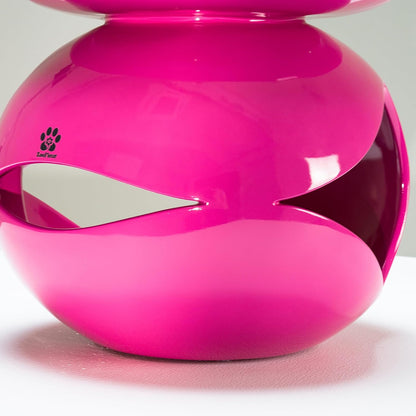 Fish-Shaped 2-in-1 Resin Cat Cave Nest, Pet Furniture Hideaway(Rose Red)