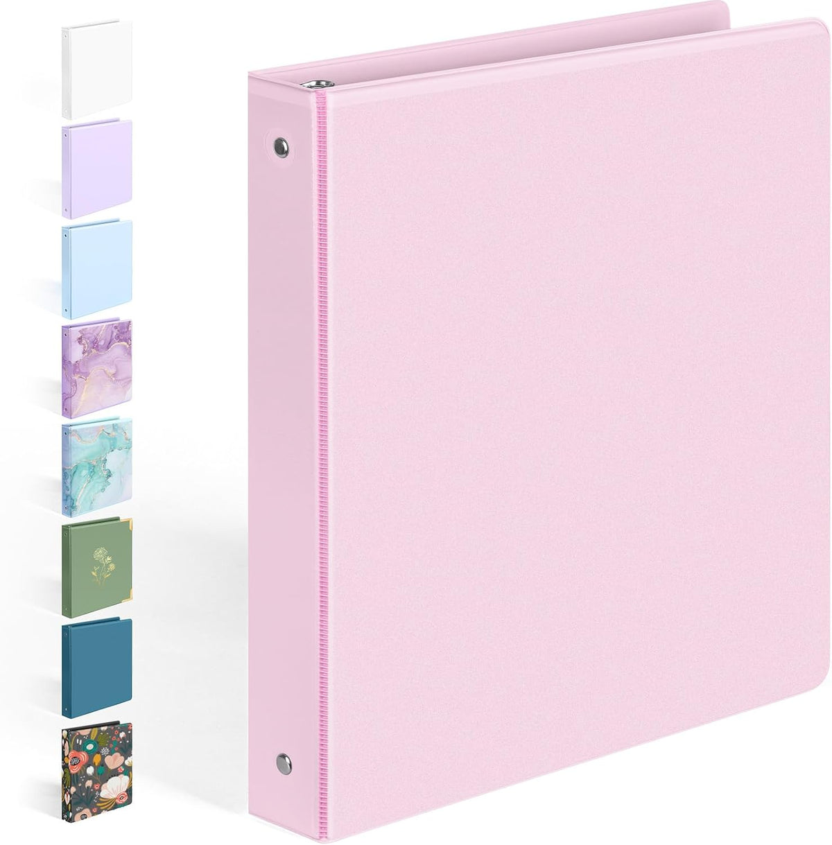 BinderX 3 Ring Binder 1 Inch, 1" Clear View Binder, Pink, Letter / A4 Size