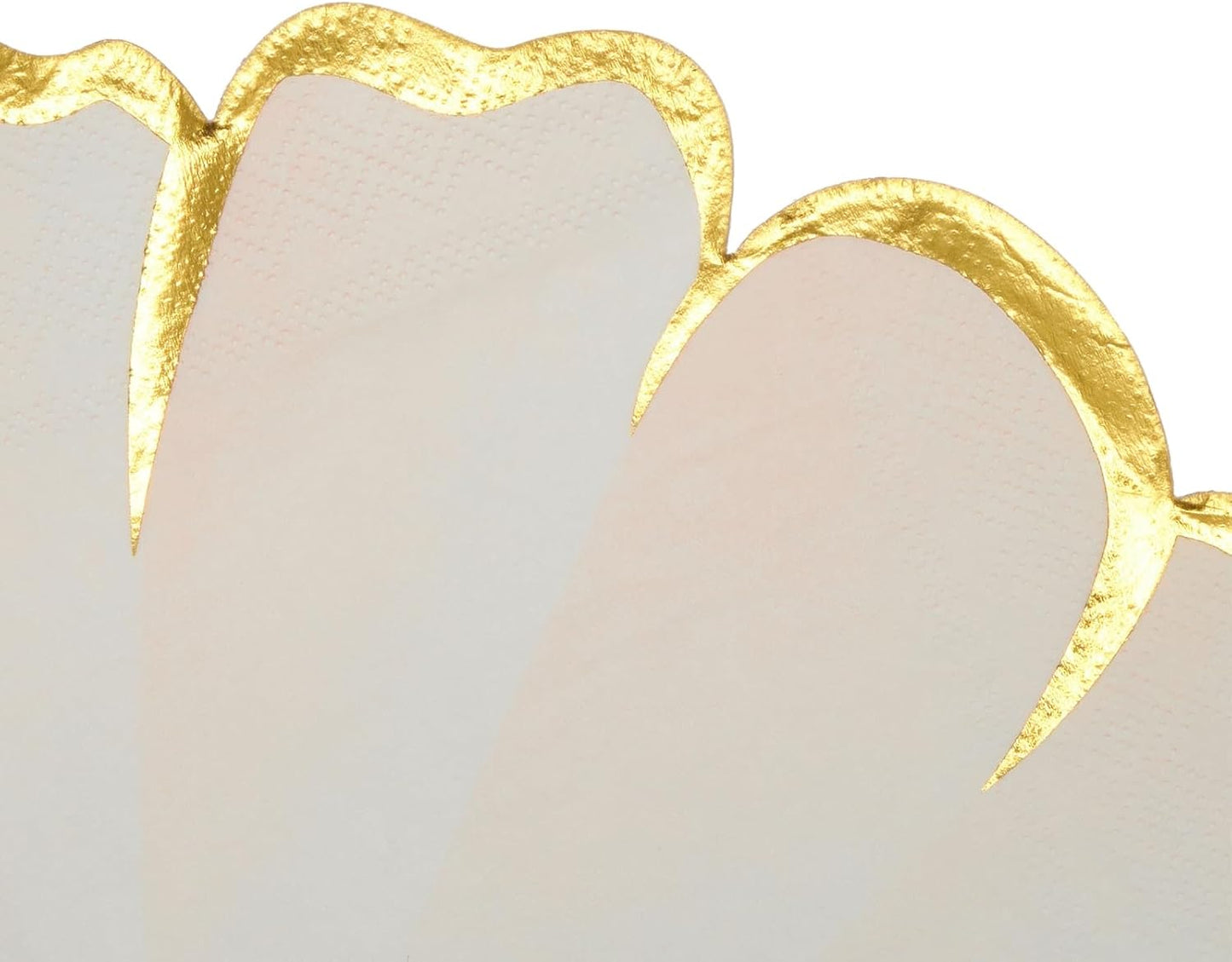 BLUE PANDA Wedding Floral Paper Napkins Pink & Gold - 50 Count, 6.25 x 6 in, 3-Ply Scalloped Edges - Disposable Party, Paper Dinner, Baby Shower & Passover Napkins - Absorbent & Tear-Resistant