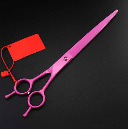 Pink Dog Grooming Scissors - 9 Inch Japan 440c Shears For Pets, Cat & Dog Hair Cutting, Professional Hairdressing Tools, Sharp & Durable Straight