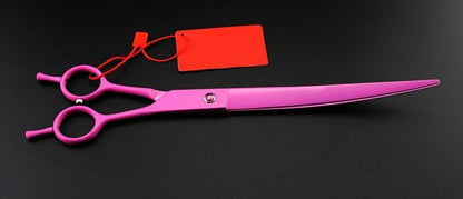 Pink Dog Grooming Scissors - 9 Inch Japan 440c Shears For Pets, Cat & Dog Hair Cutting, Professional Hairdressing Tools, Sharp & Durable Straight