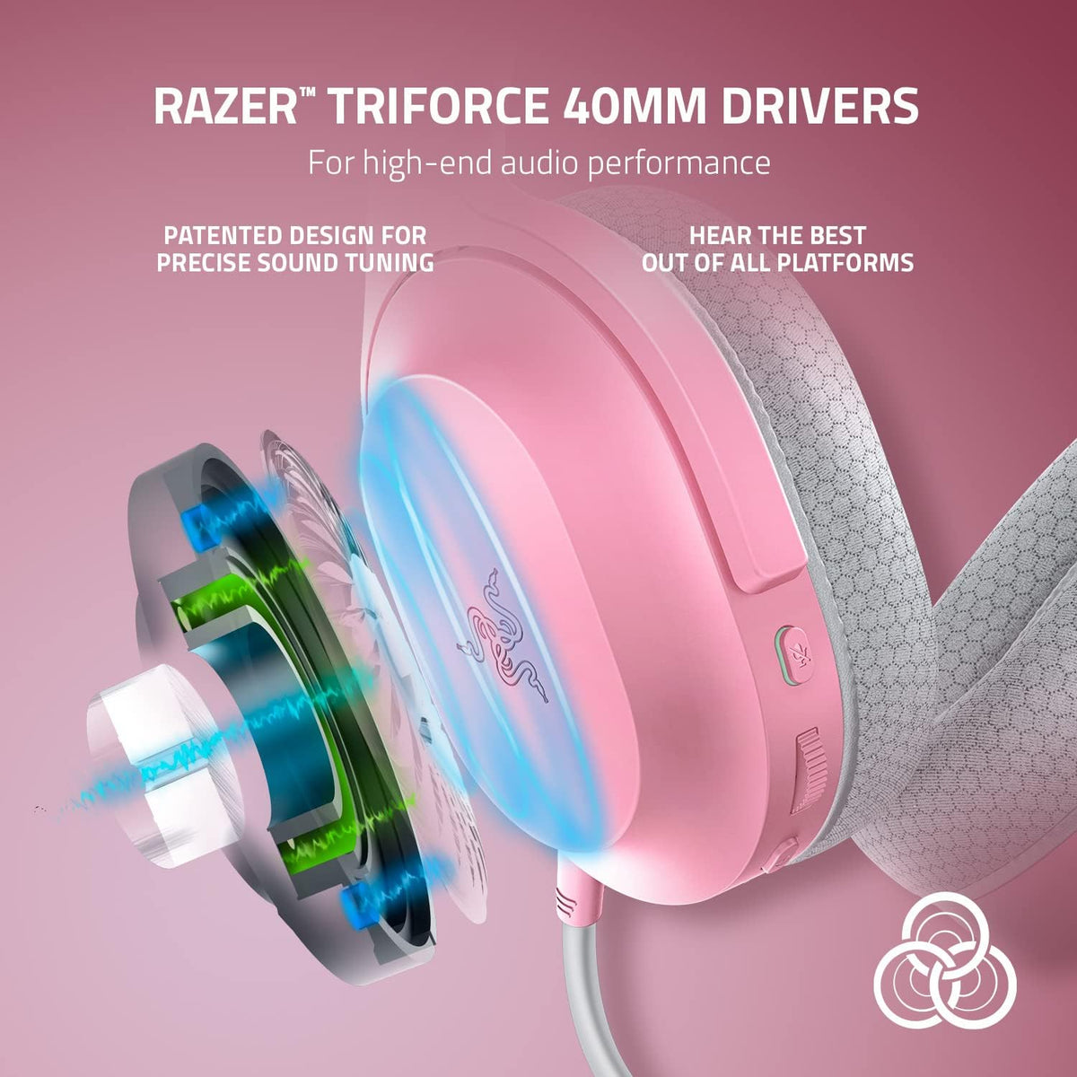 Barracuda X Wireless Gaming & Mobile Headset, Quartz Pink