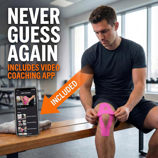 Kinesiology Tape - Waterproof Athletic Sports Tape for Knee, Shoulder, Arm & Back Support | 3-5 Day Adhesion, Hypoallergenic & Latex-Free + Taping Guide (Uncut, 2inx16.4ft, Wild Pink, 2-Roll)