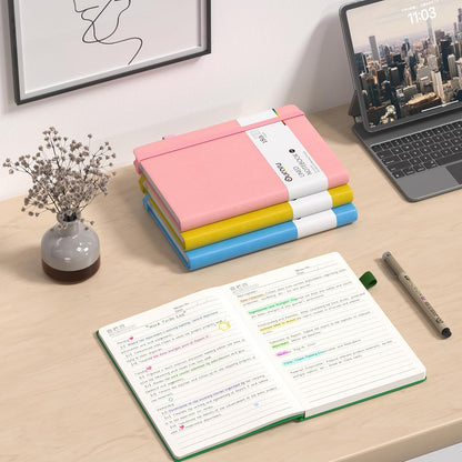 2 Pack A5 Lined Journal Notebook for Writing, 180 Pages