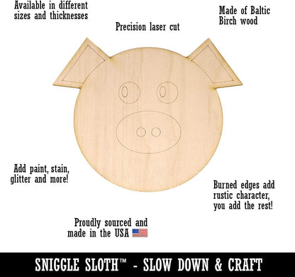 Plump Peach Solid Unfinished Wood Shape Piece Cutout for DIY Craft Projects - 1/8 Inch Thick - 4.70 Inch Size