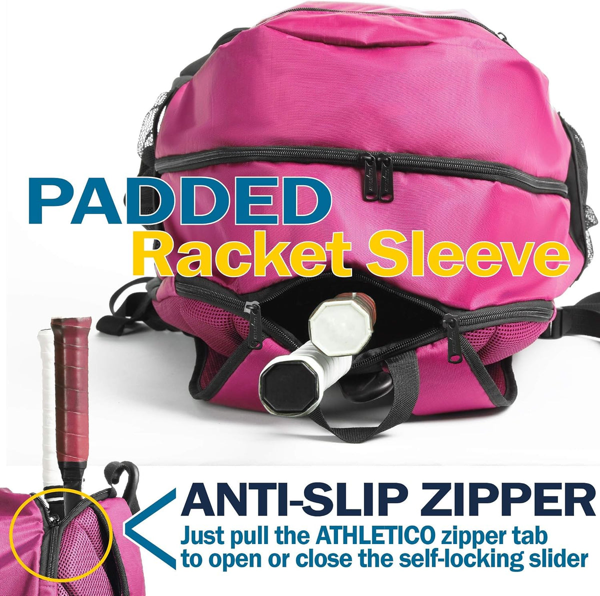 Premier Tennis Backpack - Tennis Bag Holds 2 Rackets in Padded Compartment | Separate Ventilated Shoe Compartment | Tennis Bags for Men or Women