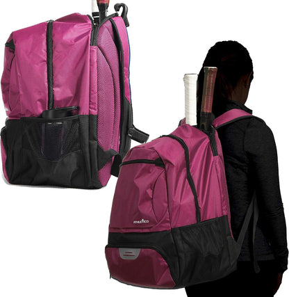 Premier Tennis Backpack - Tennis Bag Holds 2 Rackets in Padded Compartment | Separate Ventilated Shoe Compartment | Tennis Bags for Men or Women