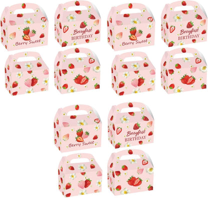12Pcs Strawberry Party Favor Boxes for Mother Day Decoration Thanksgiving