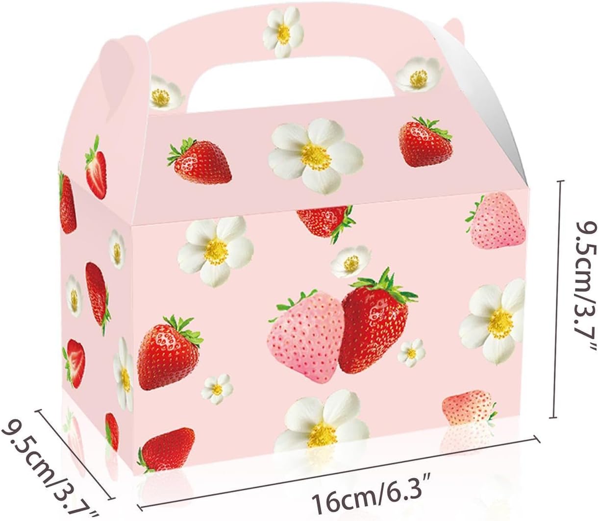 12Pcs Strawberry Party Favor Boxes for Mother Day Decoration Thanksgiving