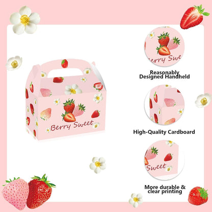 12Pcs Strawberry Party Favor Boxes for Mother Day Decoration Thanksgiving