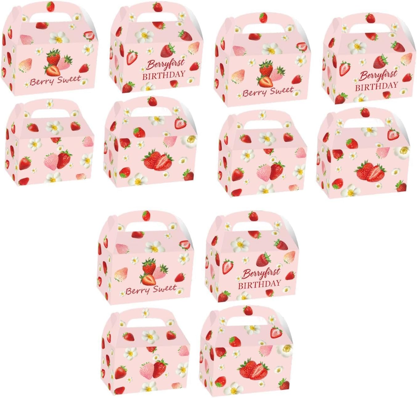 12Pcs Strawberry Party Favor Boxes for Mother Day Decoration Thanksgiving