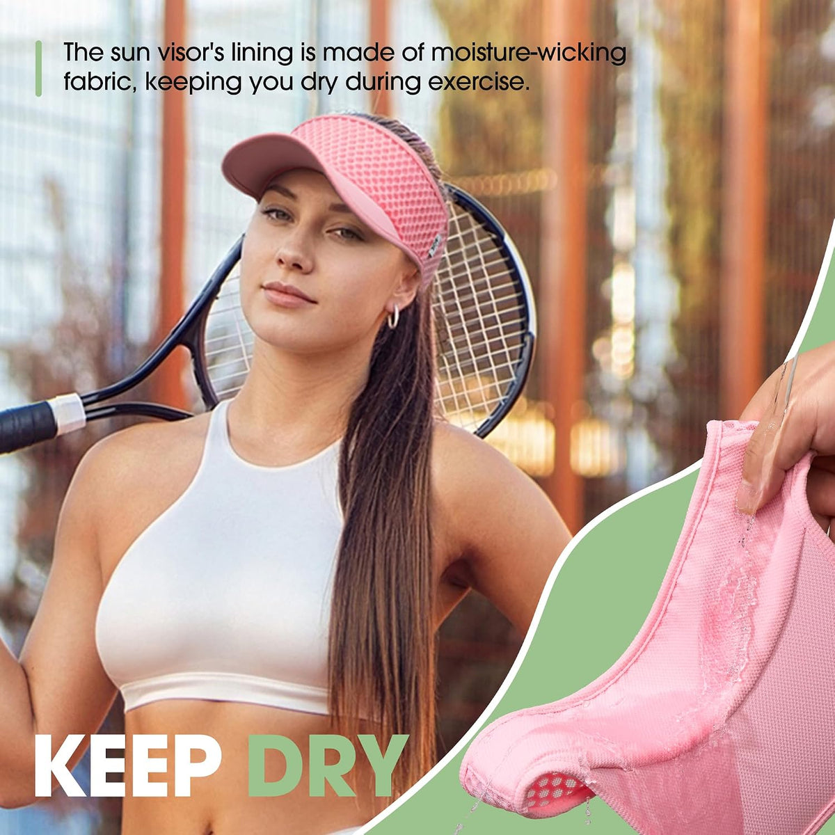 Breathable Mesh Sun Visor Lightweight Sport Hat for Men Women