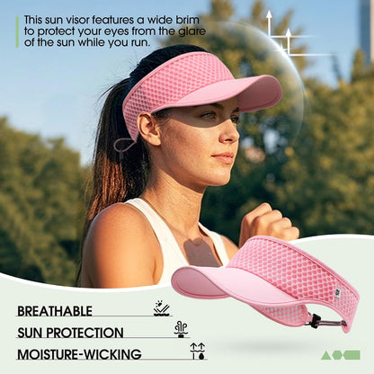 Breathable Mesh Sun Visor Lightweight Sport Hat for Men Women