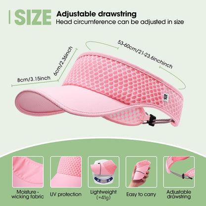 Breathable Mesh Sun Visor Lightweight Sport Hat for Men Women