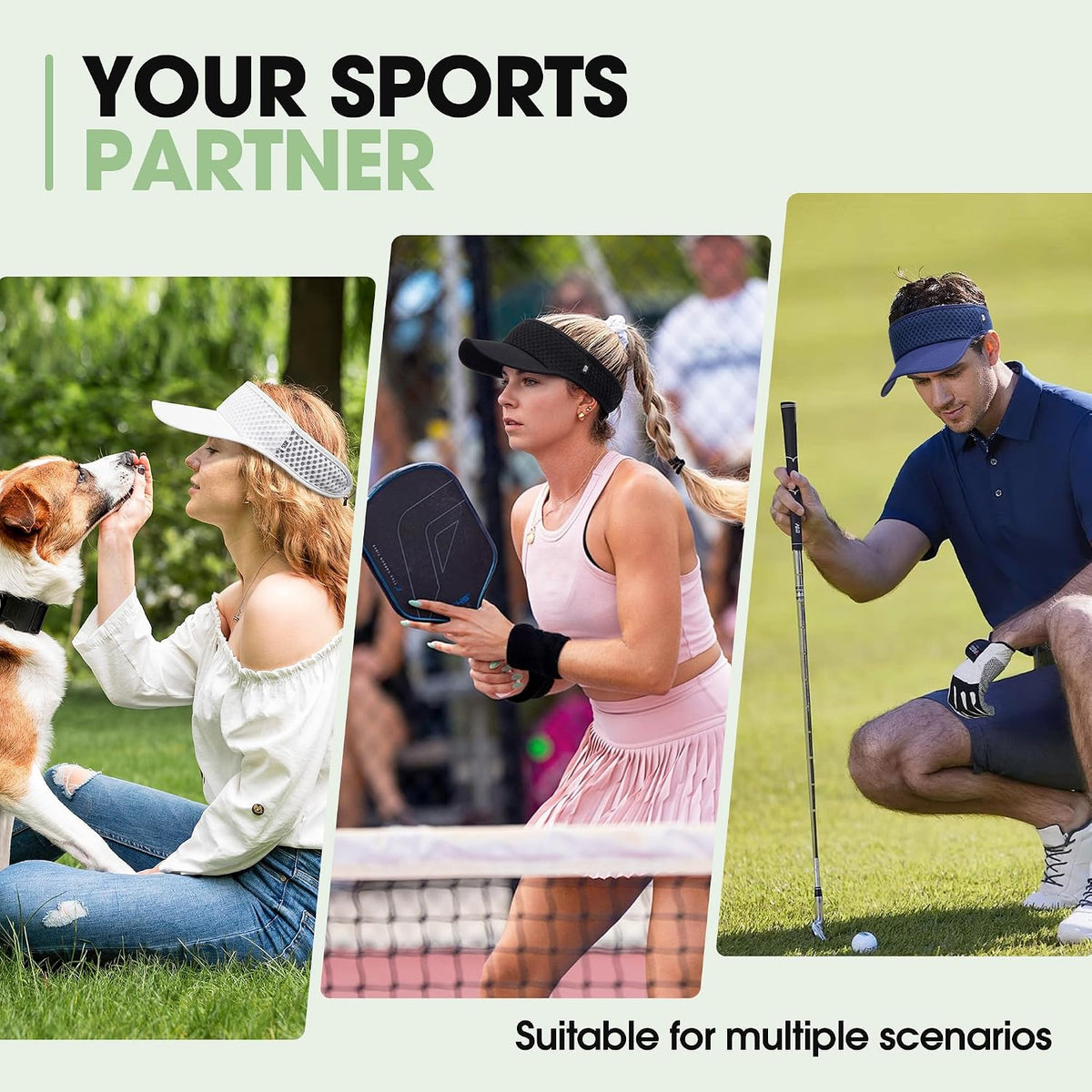 Breathable Mesh Sun Visor Lightweight Sport Hat for Men Women