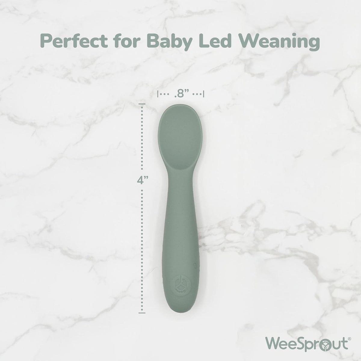 Baby Spoons for Self Feeding 6 Months +, Soft & Durable Silicone Utensils for Sensitive Gums & Teeth, Easy Grip Handles & Shorter Length for Little Hands, 3 Pack + Carrying Case