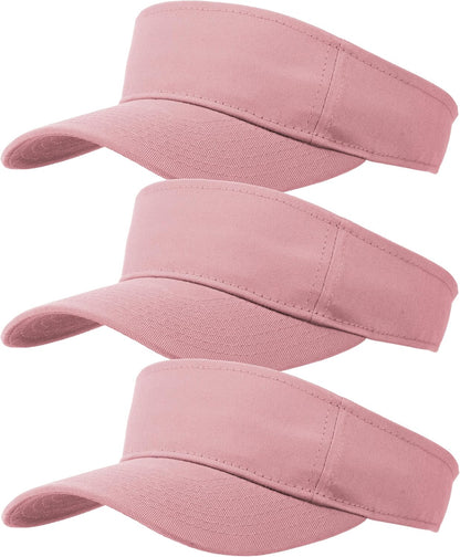 3 Pcs Sun Visor for Women Men Outdoor Sport Golf Tennis Softball, Adjustable Visors Hats