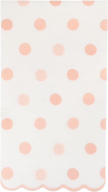 My Mind’s Eye Baby Pink Polka Dot Dinner Napkins – Cute Baby Shower Paper Napkins for Girls Birthday Parties Gender Reveal Celebrations and Dessert Tables – 4.25 x 7.75 Inches, 24 Pack