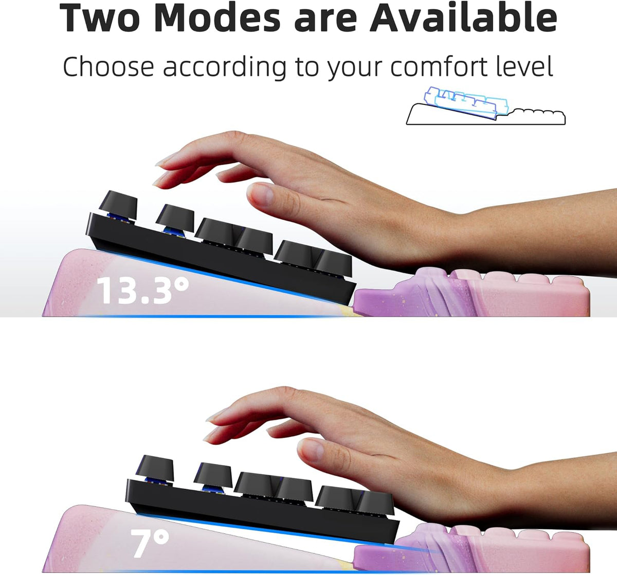 Ospelelf Keyboard Wrist Rest, Comfortable Ergonomic Keyboard Stand Riser Holder for Office Home