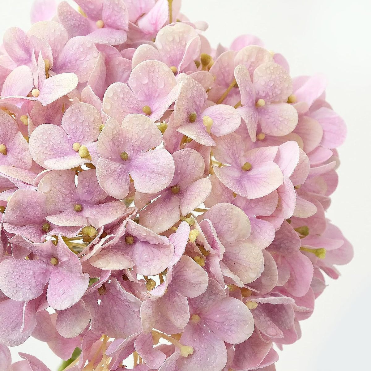4PCS 20'' Real Touch Hydrangea Artificial Flowers Light Pink Champagne Faux Hydrangeas for Spring Porch Home Wedding Floral Arrangements Outdoor Party Baby Shower Table Centerpiece Xmas Decor