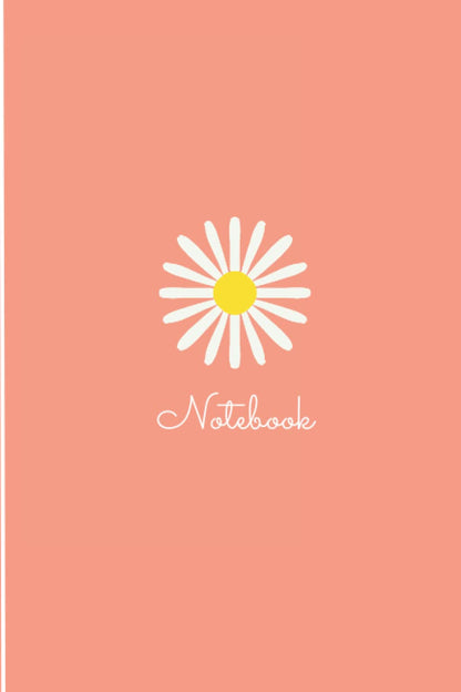 Notebook: Daisy Style Pastel Peach Blank Lined Notebook